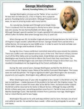 a biography about george washington