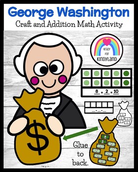 Preview of George Washington Craft Activity: Five, Ten Frame Decomposing / Addition