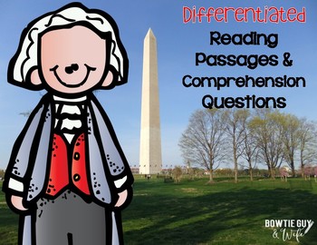 Preview of George Washington Differentiated Reading Passages & Comprehension Questions