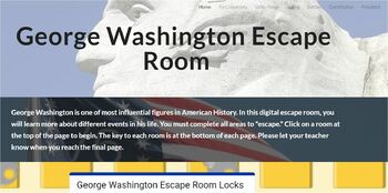Preview of George Washington Digital Escape Room