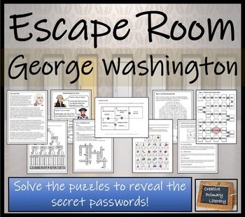 Preview of George Washington Escape Room Activity