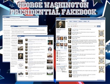 Preview of George Washington Fakebook Facebook Page 1st Term of Presidency