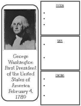 Preview of George Washington, First Presidency