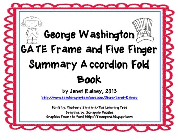 Preview of George Washington GATE Frame & Five Finger Summary Accordion Fold Book