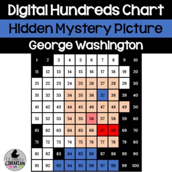 Preview of Digital George Washington Hundreds Chart Hidden Mystery Picture PPT or Slides™