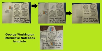 Preview of George Washington Interactive Journal Activities (Spanish and English)