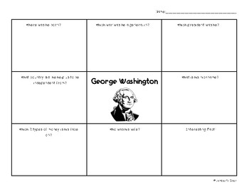 Preview of George Washington Lotus Square - Social Studies Graphic Organizer