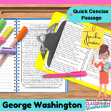 George Washington Non-Fiction Reading Passage Social Studi