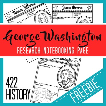 Preview of George Washington Research Notebooking Page
