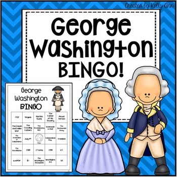 Preview of George Washington Review Bingo, Presidents' Day