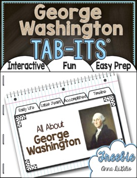 Preview of George Washington Tab-Its® FREEBIE | Distance Learning