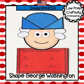 Preview of George Washington Themed Cut and Paste Shape Math Craftivity