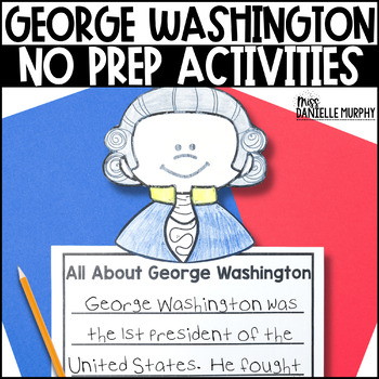 Preview of George Washington Craft, President's Day Craft, President's Day Kindergarten