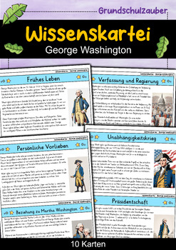 Preview of George Washington - Wissenskartei - Berühmte Persönlichkeiten (German)