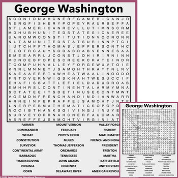 Preview of George Washington Word Search