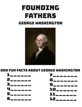 Preview of George Washington Worksheet