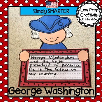 Preview of George Washington Writing Cut and Paste Craftivity