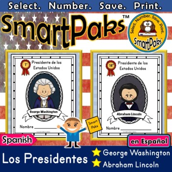 Preview of George Washington & Abraham Lincoln SPANISH SmartPaks™ Unit Activities