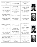 George Washington and Abraham Lincoln Sorting (2 per page)