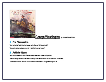Preview of George Washington for Literature Circles
