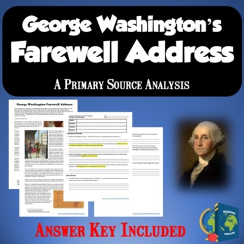 Preview of George Washington's Farewell Address Primary Source Reading