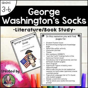 Preview of George Washington's Socks: Literature Book Study