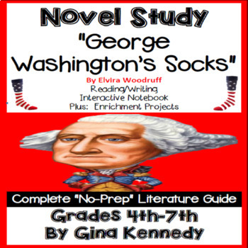 Preview of George Washington's Socks Novel Study & Project Menu; Plus Digital Option
