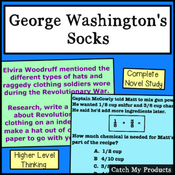 Preview of George Washington's Socks Novel Study