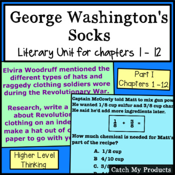 Preview of George Washington's Socks Chapters 1 -12 for PROMETHEAN Board