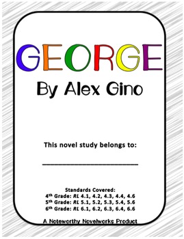 Preview of George by Alex Gino Novel Study / Key (Author endorsed!)