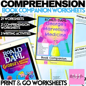 Preview of George's Marvellous Medicine Book Companion Comprehension Worksheets