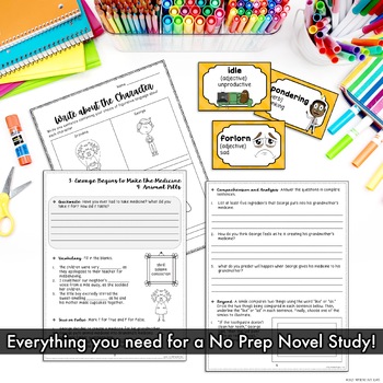 medicine marvelous novel activities study george georges comprehension tests unit