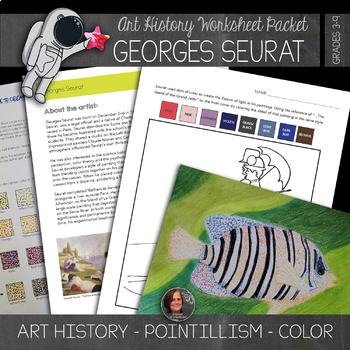 Preview of Georges Seurat Art History Workbook and Activities - Pointillism - Art Distance