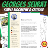 Georges Seurat Biography Sheet, Critique, Middle School Ar