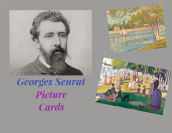 Preview of Georges Seurat Picture Cards • Flash Cards • Digital Montessori