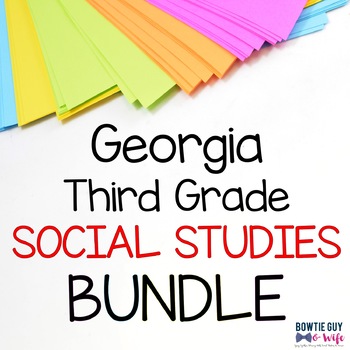 Georgia 3rd Grade Social Studies Posters Bundle by Bow Tie Guy and Wife