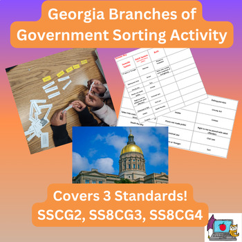 Preview of Georgia Branches of Government ~ Sorting Activity ~ SS8CG2 SS8CG3 SS8CG4