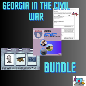 Preview of Georgia & Civil War BUNDLE~3 Activities~ No Prep! SS8H5