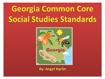 Preview of Georgia Common Core Social Studies Standards Second Grade