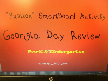 Preview of Georgia Day SmartBoard Activity