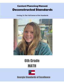 Preview of Georgia Deconstructed Standards Content Planning Manual 6th Grade Math