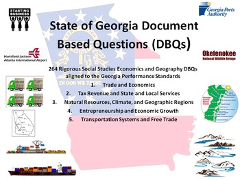 Preview of Georgia Economics and Geographic Regions DBQs - 264 DBQs and 5 Different Topics