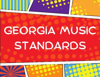 Preview of Georgia Elementary Music Standards - Superhero backgrounds