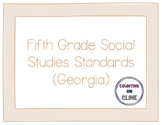 Georgia Fifth Grade Social Studies Standards (soft boho colors)