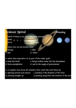 Preview of Georgia (GPS) 4th Grade Science Spiral - Differentiated