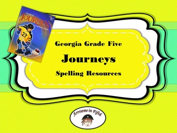 Preview of Georgia Grade 5 Journeys Unit 1 Spelling Resources SMART File
