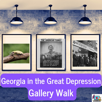Preview of Georgia Great Depression Gallery Walk SS8H8.b (DBQ)- No Prep!