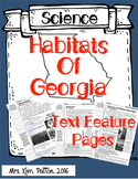 Georgia Habitats Text Features Pages for ELA and SS