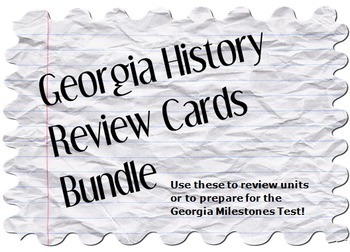 Preview of Georgia History Review Cards Bundle