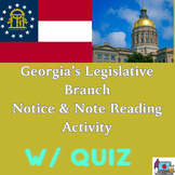 Georgia Legislative Branch Activity Notice and Note w/ Qui